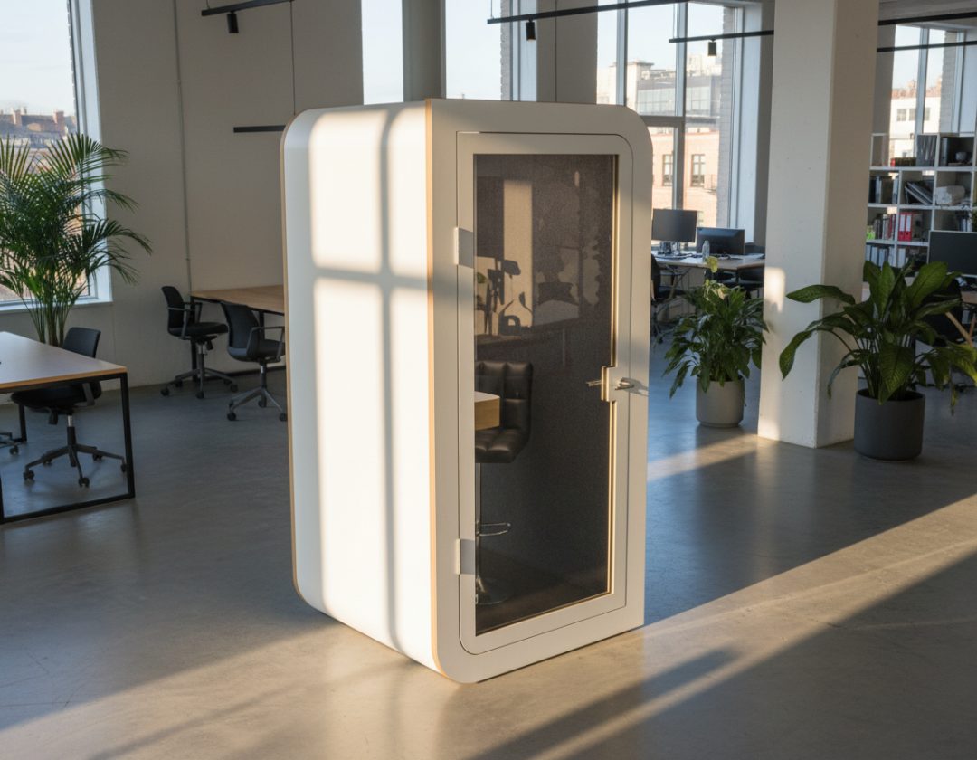 Cabine acoustique SilentBox dans un bureau moderne